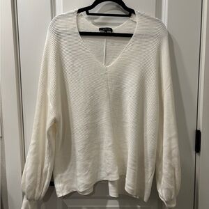 1. State Cream V-Neck Sweater